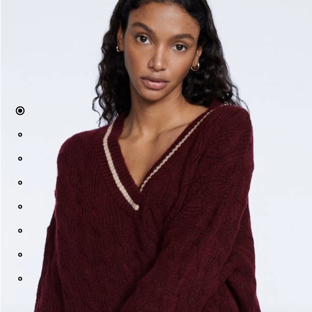 Stradivarius sweater in burgundy
